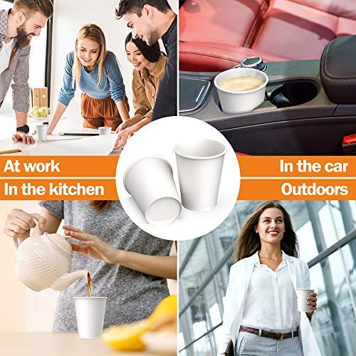 Lakesstory 50 Pack 9 oz Coffee Paper Cups 9oz White Disposable Coffee Cups Drinking Cups for Cold/Hot Beverages Drinks Chocolate Lemonade Wine Hot Coffee Togo Cups Tea & Water Cups for Home Office Stores Cafes