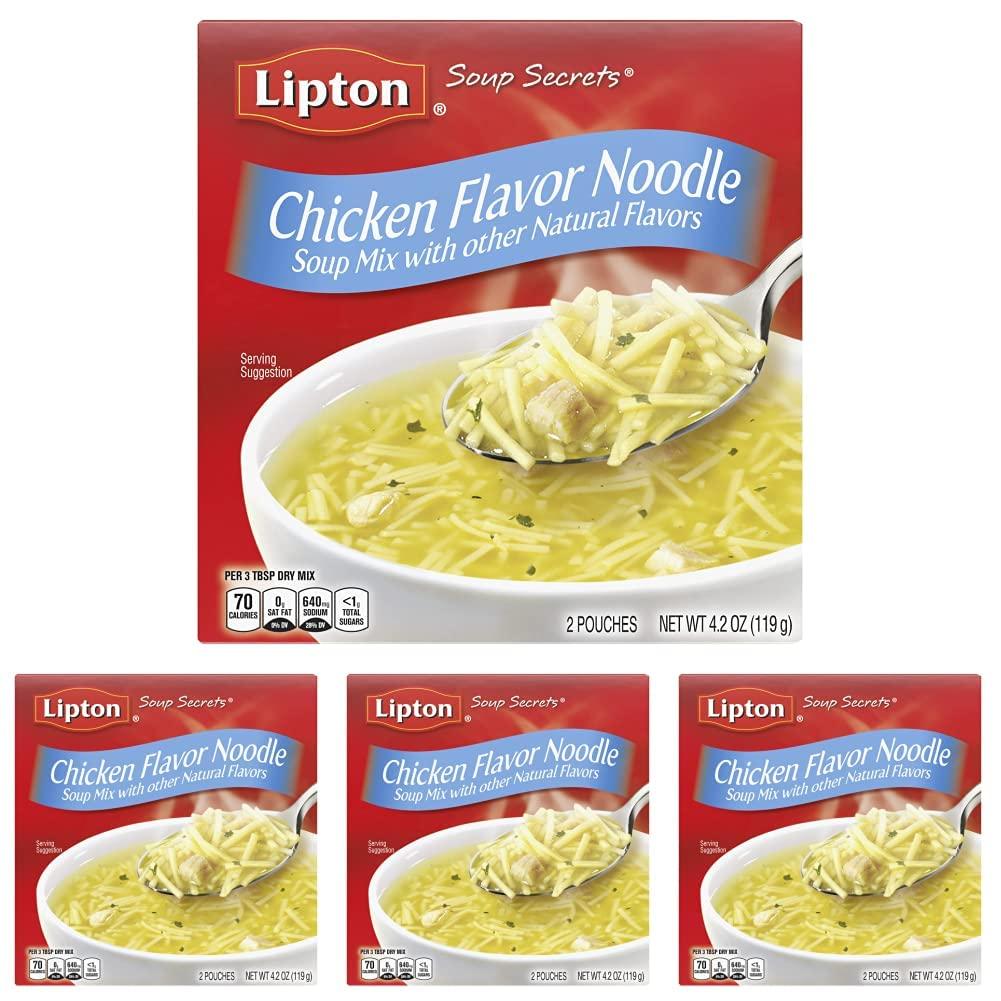 Lipton Lipton Soup Secrets Instant Soup Mix, Chicken Noodle 4.2 oz (Pack of 4)