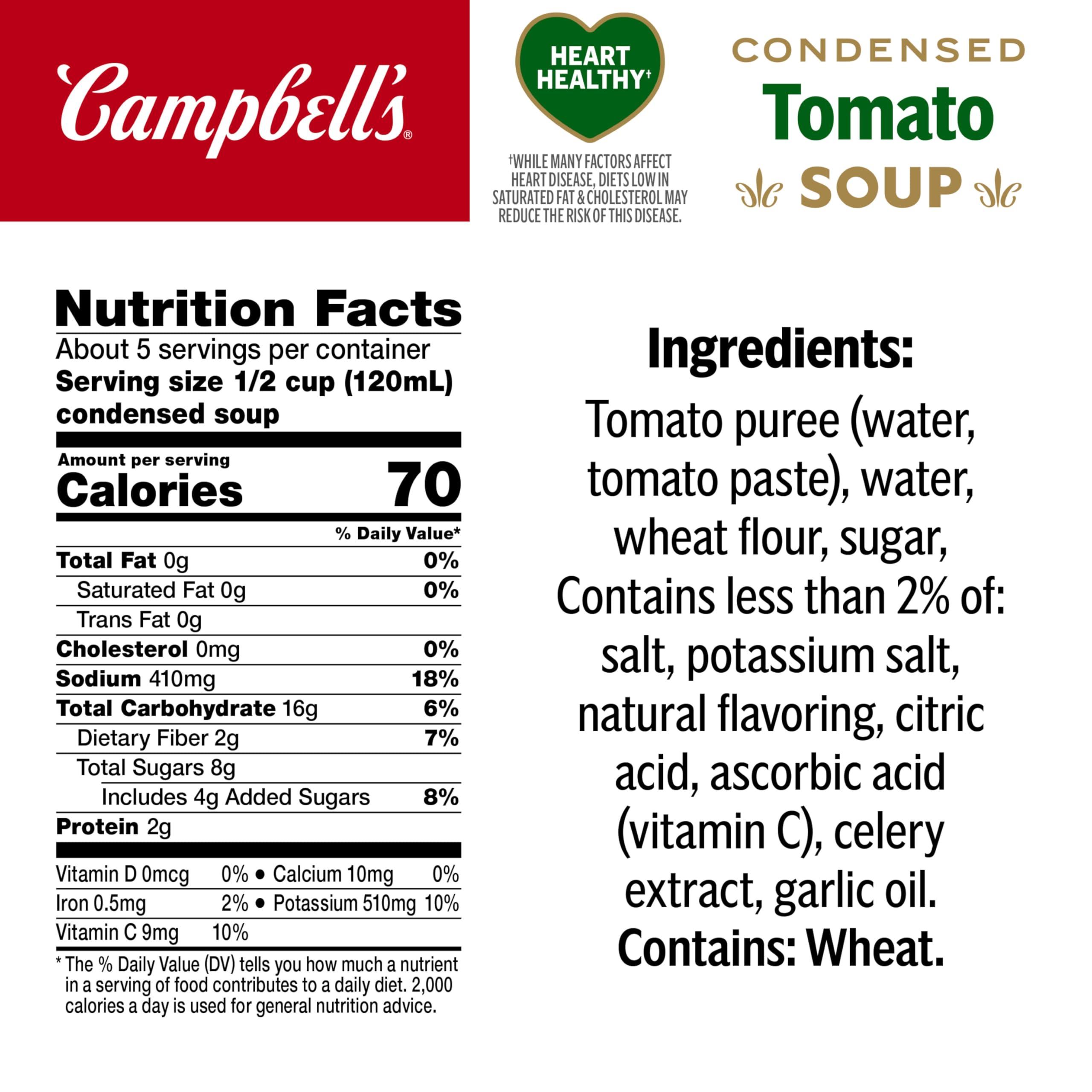 Campbell's Campbells Condensed Heart Healthy Tomato Soup, 23.2 oz Family Size Can
