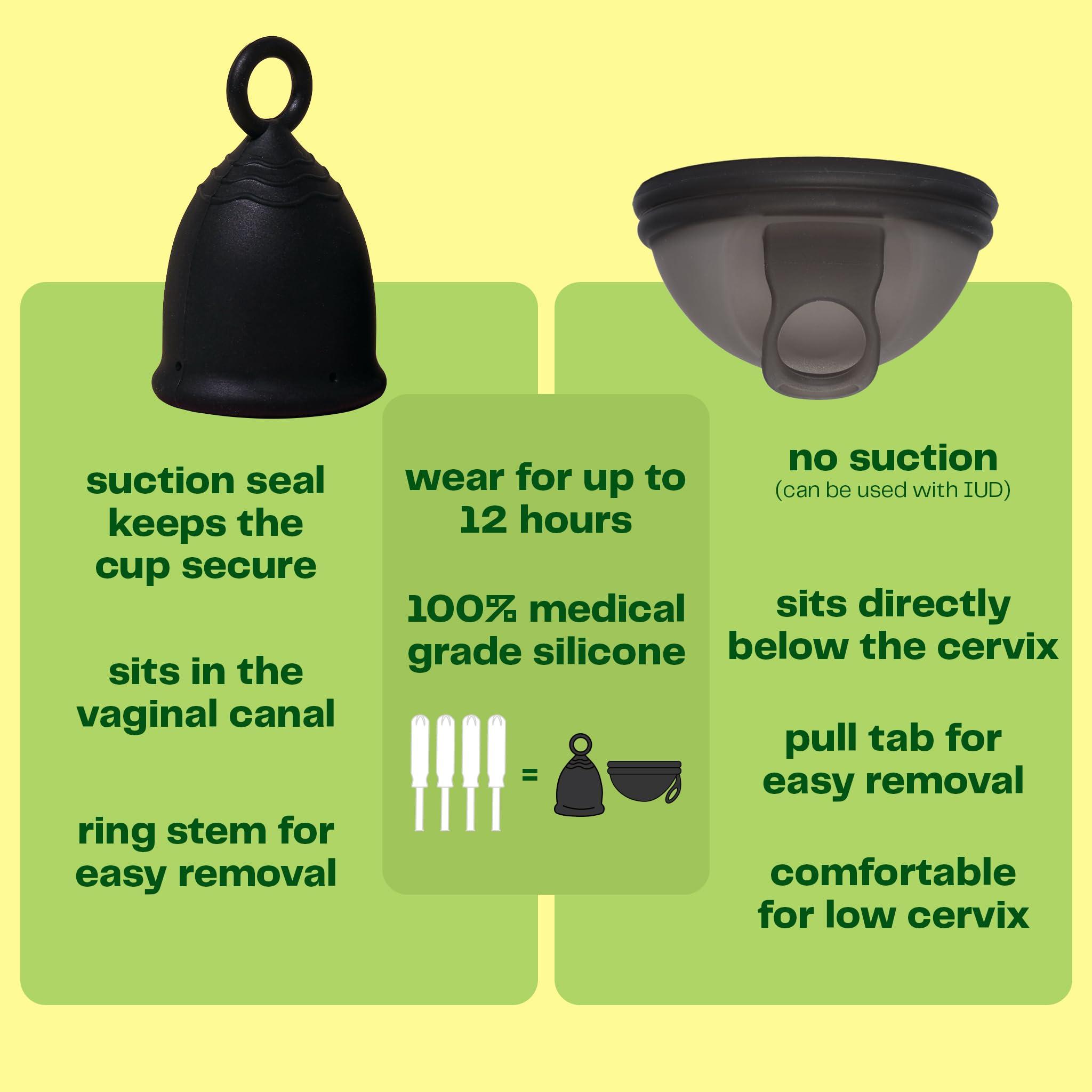 VIV FOR YOUR V. Viv for Your V Large Premium Menstrual Cups for Heavy Flow, Ring Stem Easy Removal, Soft Tampon Alternative for Active Lifestyle, Comfortable 12 Hour Wear, Medical-Grade Silicone Reusable Period Cup