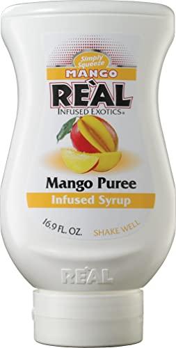 Reàl Infused Exotics Mango Reàl Infused Exotics, Mango Puree Infused Syrup, 16.9 FL OZ Squeezable Bottle (Pack of 3)