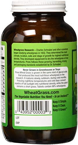 Pines Wheat Grass Pines Organic Wheat Grass, 500 Count Tablets