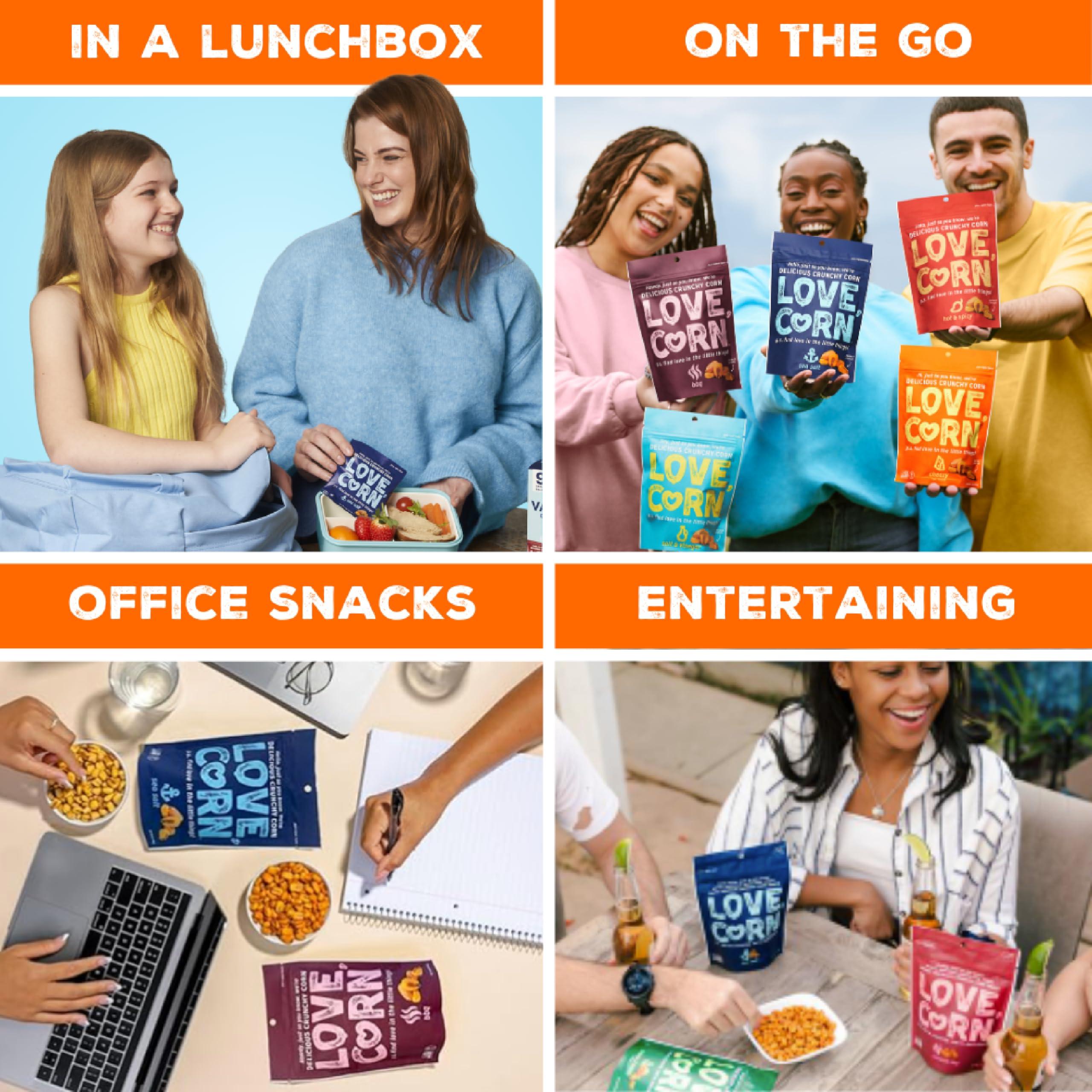 LOVE CORN LOVE CORN Cheezy 4oz x 1 bag - Delicious Crunchy Corn - Healthy Family Snacks - Gluten Free, Kosher, NON-GMO - Alternative for Chips, Nuts, Crackers & Pretzels - Perfect for Charcuterie Boards