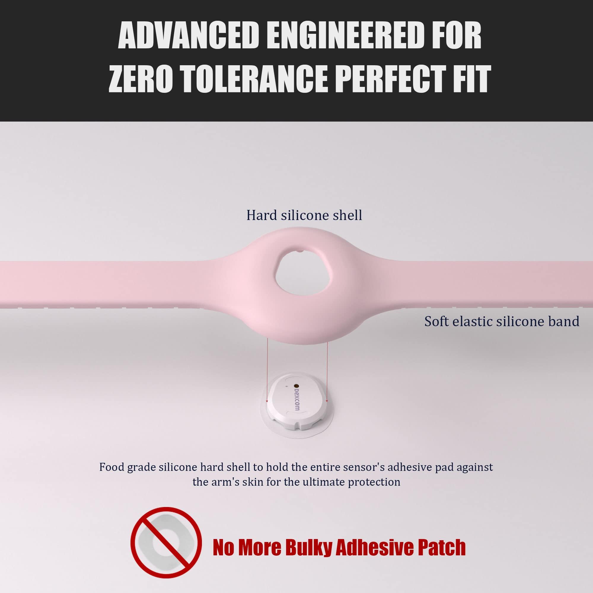 Divoti Divoti CGM Continuous Glucose Monitor Sensor Cover Armband Compatible with Dexcom G7, Trim-to-fit Adjustability- Transparent