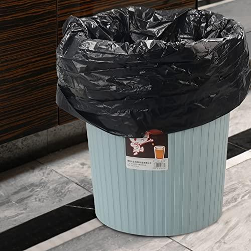 Uumitty Uumitty 3 Gallon Drawstring Trash Bags, Flat Bottom Garbage Bag (Black, 110 Counts/ 3 Rolls)