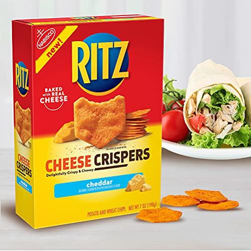 Ritz Ritz Crispers Cheddar Chips, Cheese, 6 Count (Pack of 1)