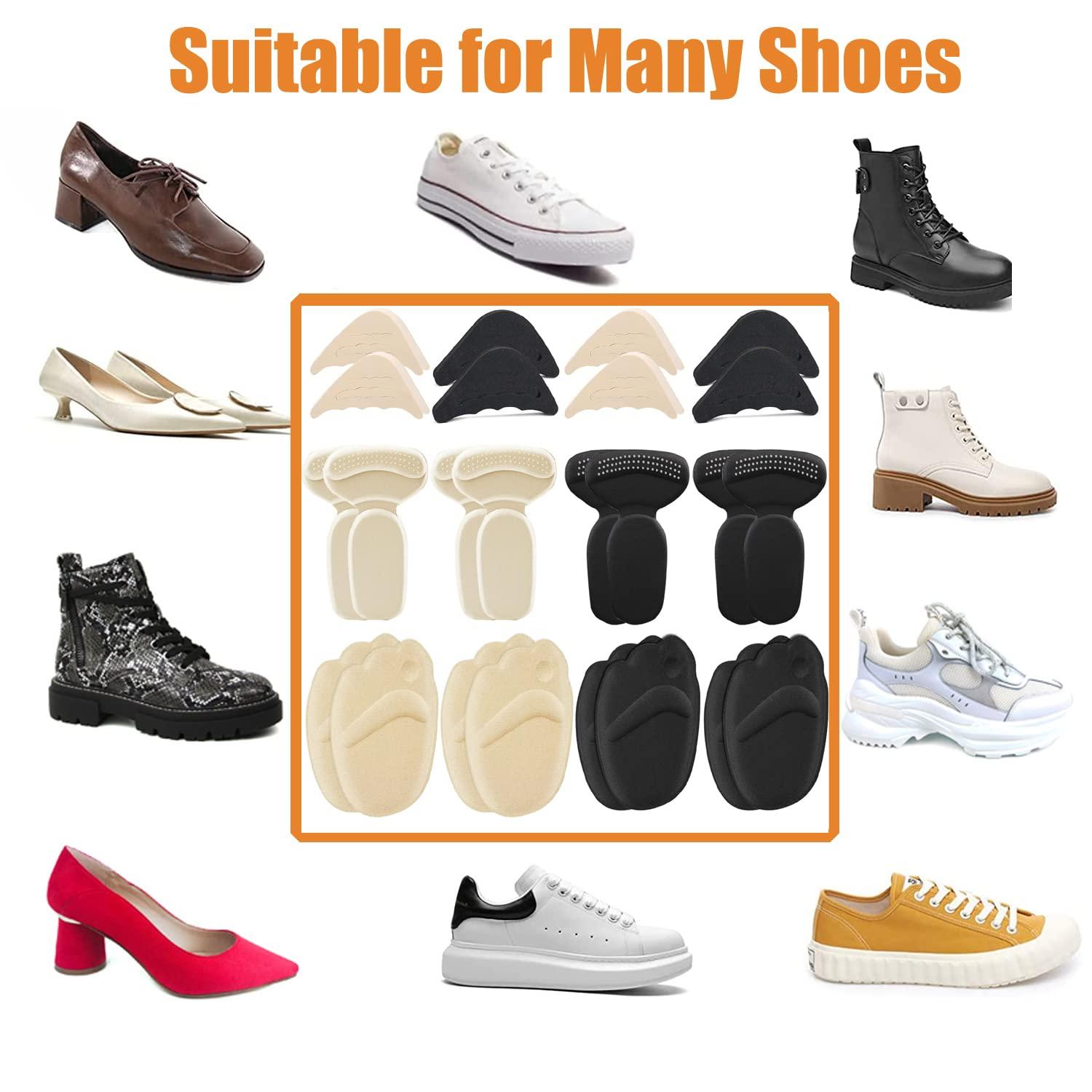 LHHXX33 12 Pairs Heel Grips Heel Inserts for Women, Shoe Filler for Too Big Shoes women Heel Pads, Toe Inserts for Shoes Too Big Blisters Relieve Pain