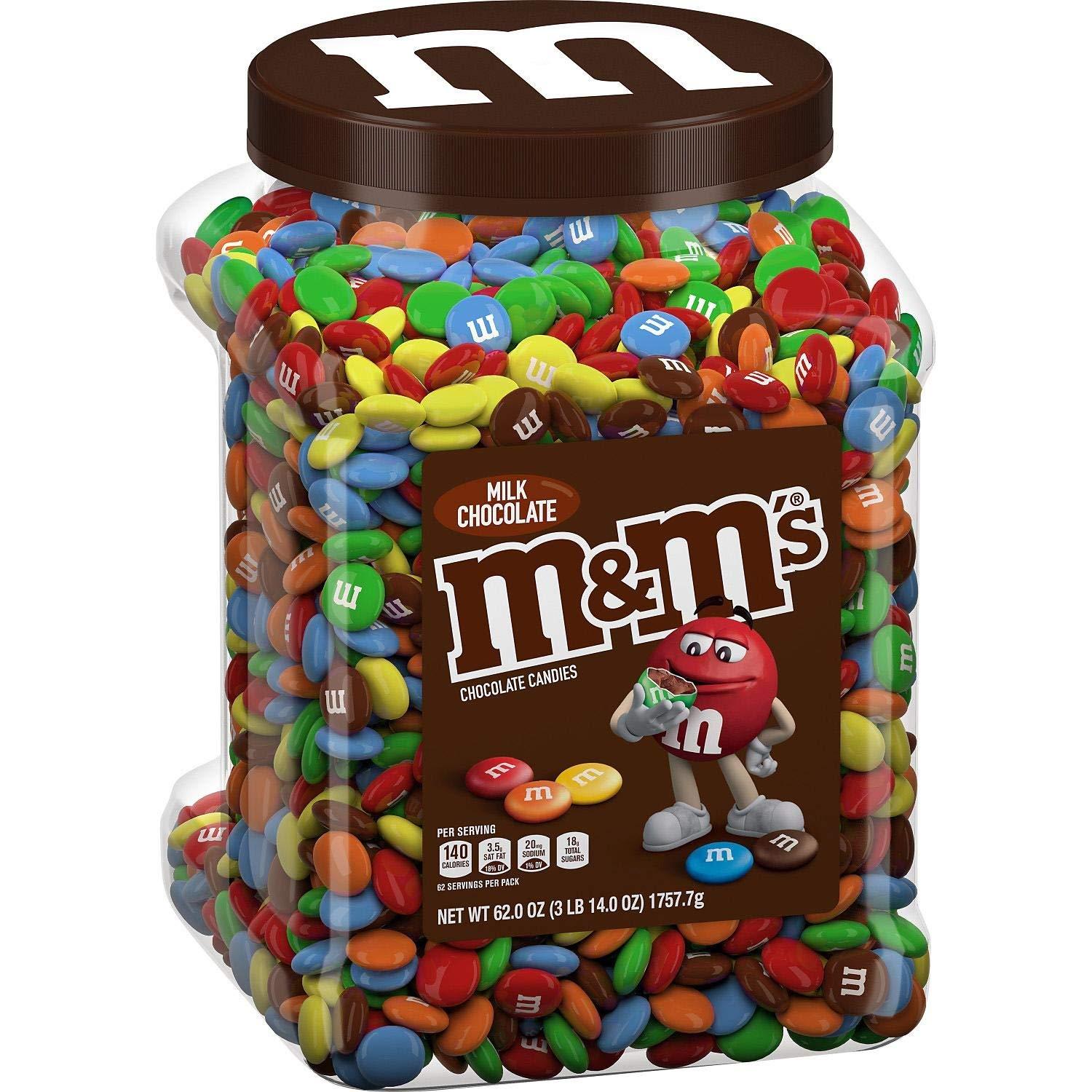 MandM M&M's Milk Chocolate Candies 3Lb 14oz Jar Limited