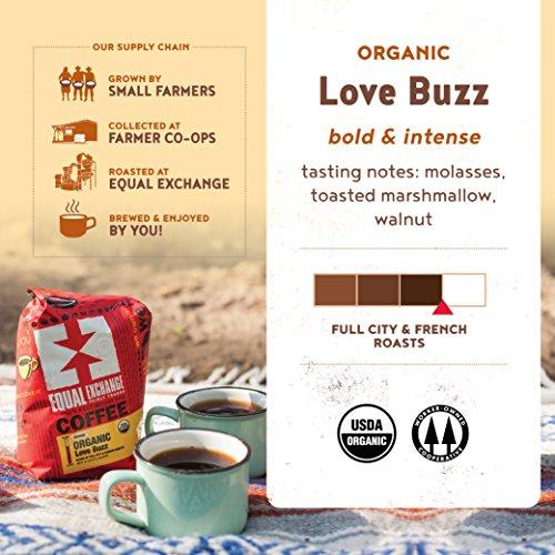 Equal Exchange Equal Exchange Organic Whole Bean Coffee, Love Buzz, 12 Ounce (Pack of 3)