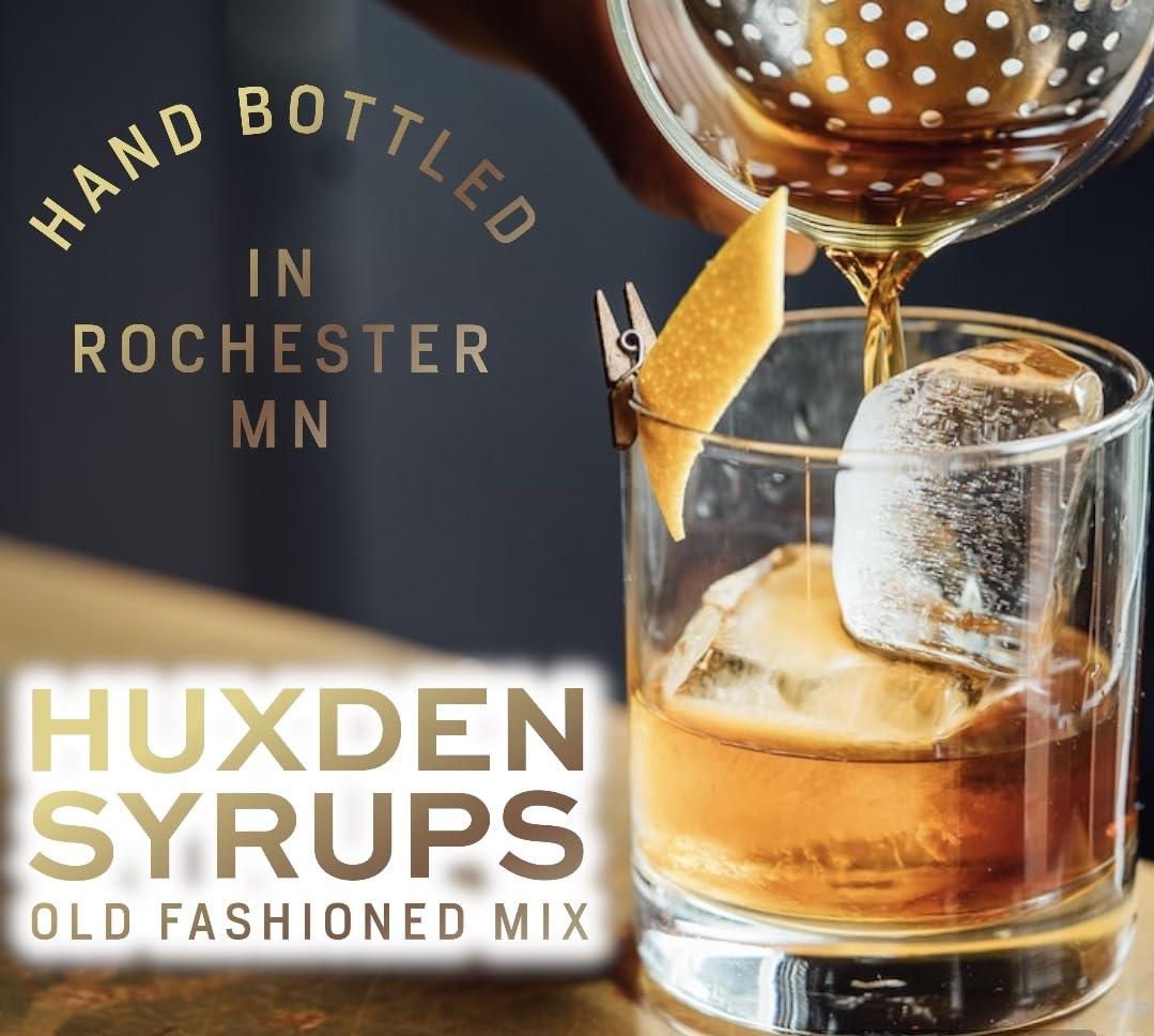 Huxden Syrups Huxden Syrups Old Fashioned Mix - Makes 32 Cocktails - Handcrafted Old Fashioned Syrup with Bitters, Orange, Granulated Sugar - Craft Cocktail Mixer, Just Mix with Bourbon/Whiskey