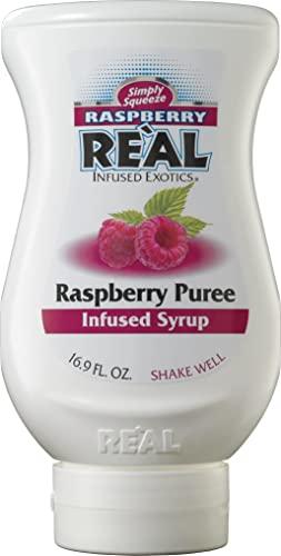Rel Infused Exotics Raspberry Rel Infused Exotics, Raspberry Puree Infused Syrup, 16.9 FL OZ Squeezable Bottle (Pack of 3)
