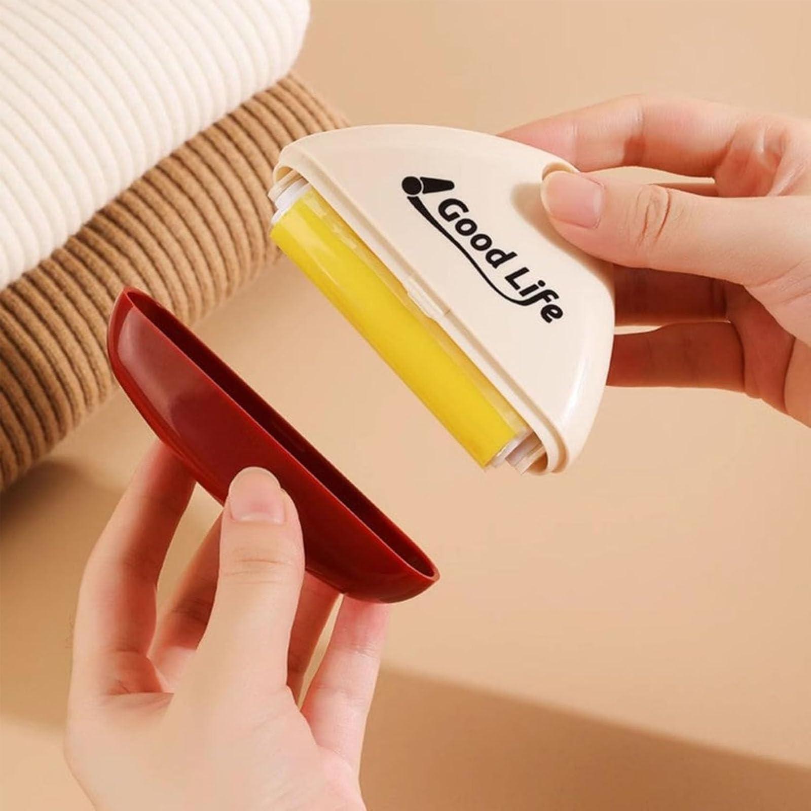 HEYDEZHI Good Life Lint Remover, Reusable Washable Lint Roller - Portable Pet Hair Remover for Clothes (White*3+Red*3)