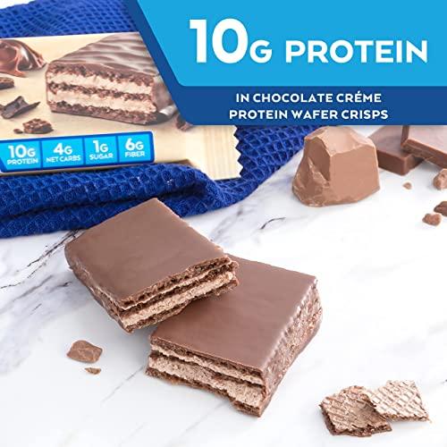 Atkins Atkins Chocolate Crme Protein Wafer Crisps, Protein Dessert, 4g Net Carb, 1g Sugar, High in Fiber, Keto Friendly, 5 Count