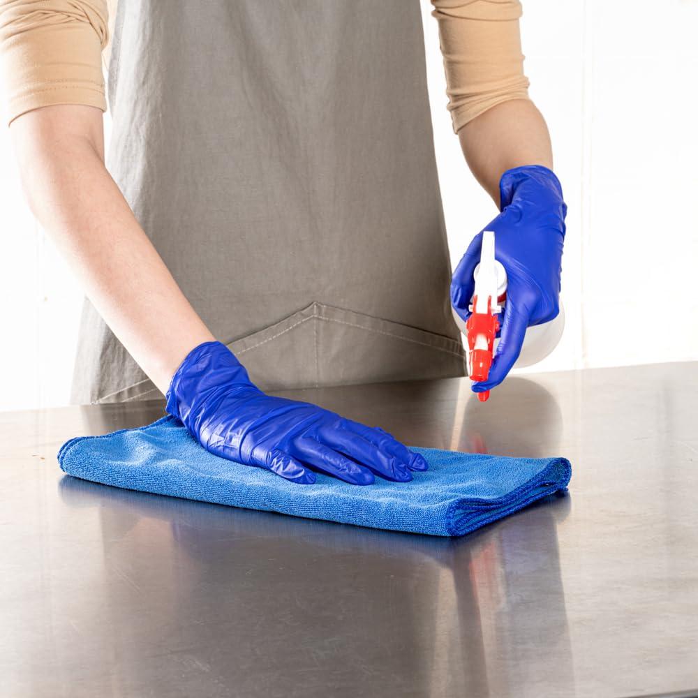 Restaurantware Restaurantware LOW DERMA Medium Nitrile Gloves 1000 Disposable Hypoallergenic Gloves - FDA Compliant No Powder And No Latex Blue Non-Sterile Gloves Low Dermatitis Potential