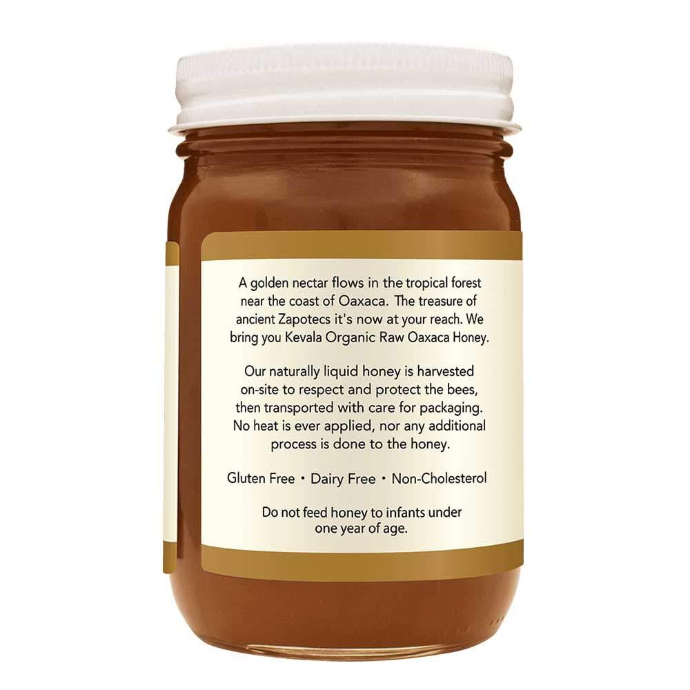 kevala Kevala Organic Raw Oaxaca Honey - 16 oz - 454g Raw Honey Organic Unfiltered Raw Organic Honey Organic Raw Honey Pure Raw Honey Honey for Tea