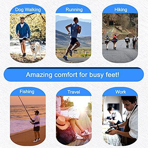 LTOHOE Memory Foam Insoles for Men, Replacement Shoe Inserts for Work Boot, Running Shoes, Hiking Shoes, Sneaker, Cushion Shoe Insoles Shock Absorbing for Foot Pain Relief, Comfort Inner Soles Navy US 8