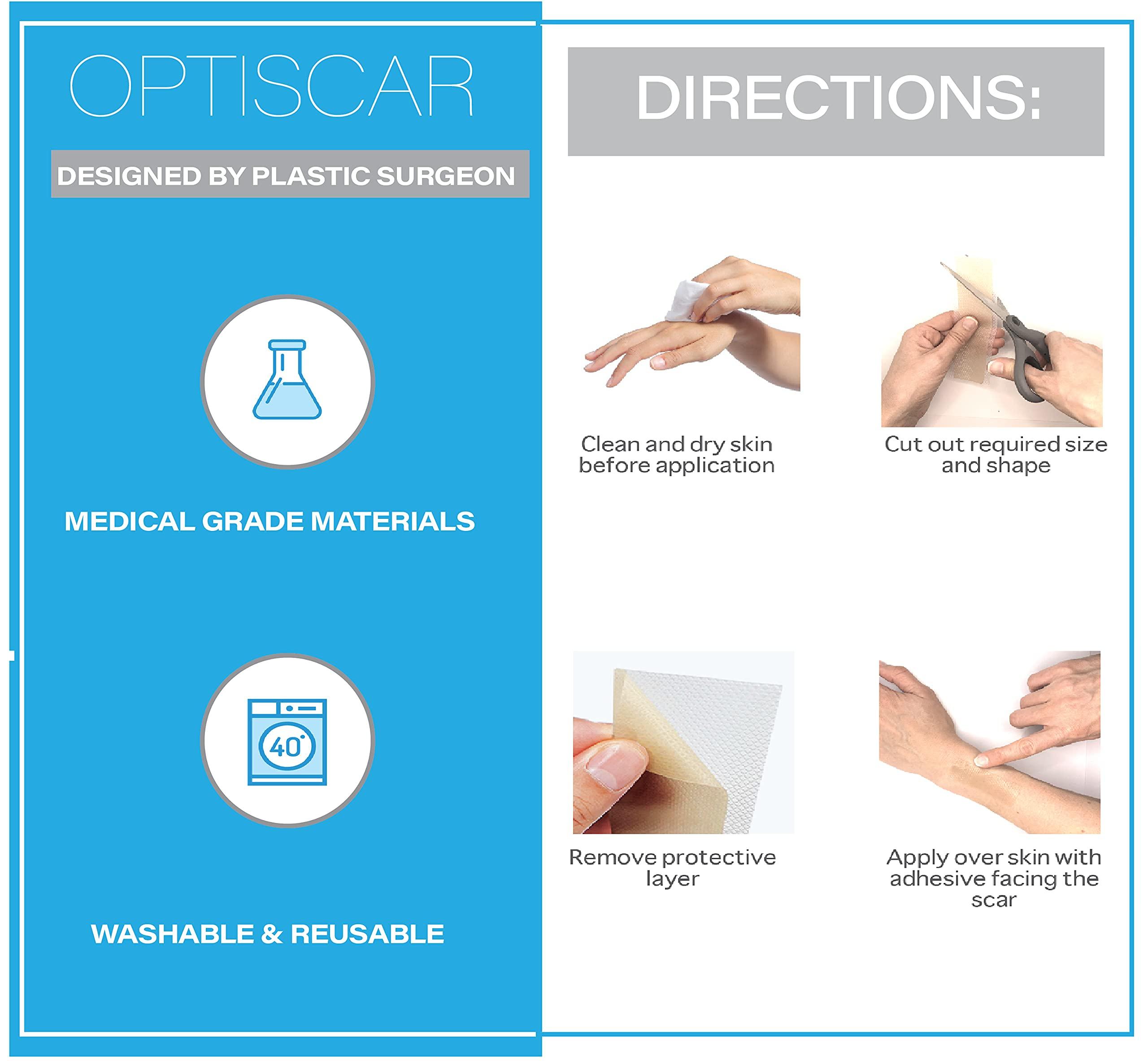 KÈLODA Silicone Scar Tape, Medical Grade Silicone Scar Sheets for Surgical Scars, Tummy Tuck, Lipo, C-Section Post Surgery Scar Treatment, Reusable & Breathable, 1 Roll (60 Sheets)