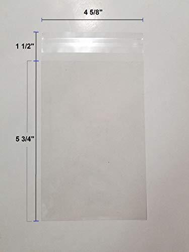 UNIQUEPACKING UNIQUEPACKING 100 Pcs 4 5/8 X 5 3/4 Clear A2+ Card Resealable Cello/Cellophane Bags (Fit One A2 Size Card w/Envelope)