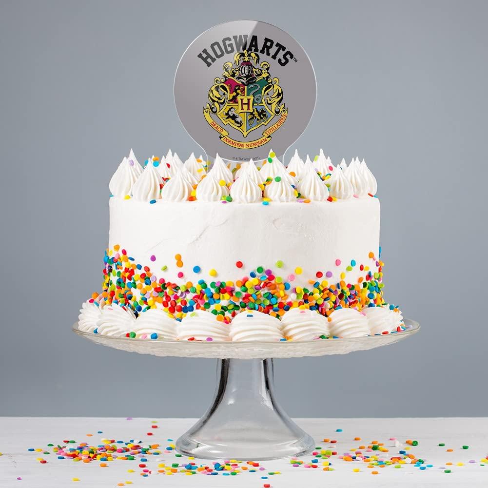 GRAPHICS & MORE Acrylic Harry Potter Hogwarts Crest Cake Topper Party Decoration for Wedding Anniversary Birthday Graduation