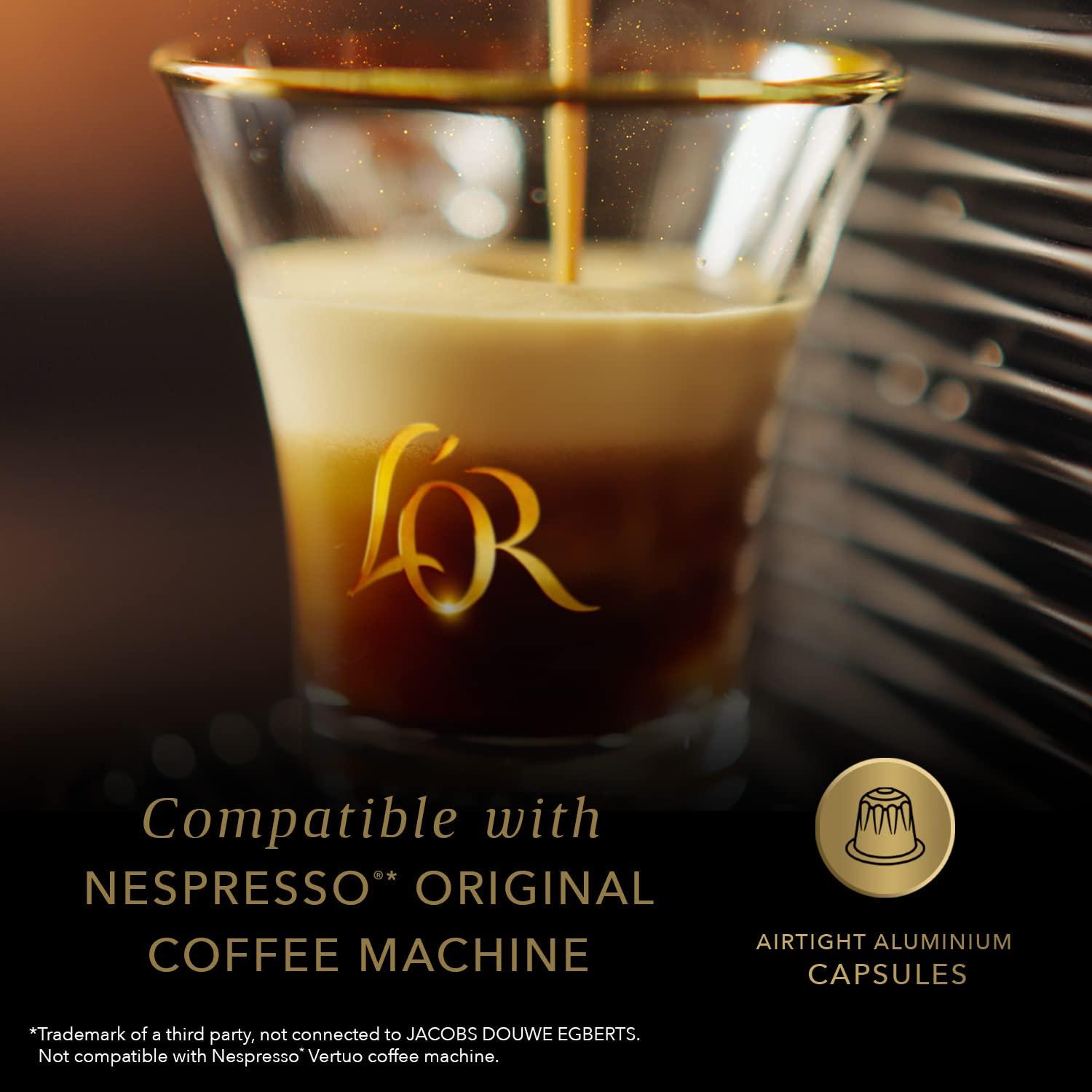 L'OR L'OR DECAF Espresso Capsules, 50 Count DECAF Ristretto, Single-Serve Aluminum Coffee Capsules Compatible with the L'OR BARISTA System & Nespresso Original Machines