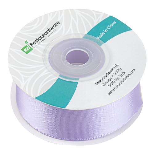 Restaurantware Restaurantware - Gift Tek 10 Yards x 1 Inch Satin Ribbon, 10 Single Faced Fabric Ribbon - Wide, Vibrant, Orchid Purple Polyester Ribbons, Solid Colored, for Gift Wrapping, Crafts, Weddings, Parties