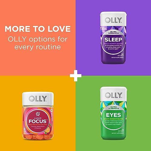 OLLY OLLY Ultra Strength Brain Softgels, Nootropic, Supports Healthy Brain Function, Memory, Focus and Concentration, Omega-3s, Vitamins B6 and B12, 30 Day Supply - 60 Count