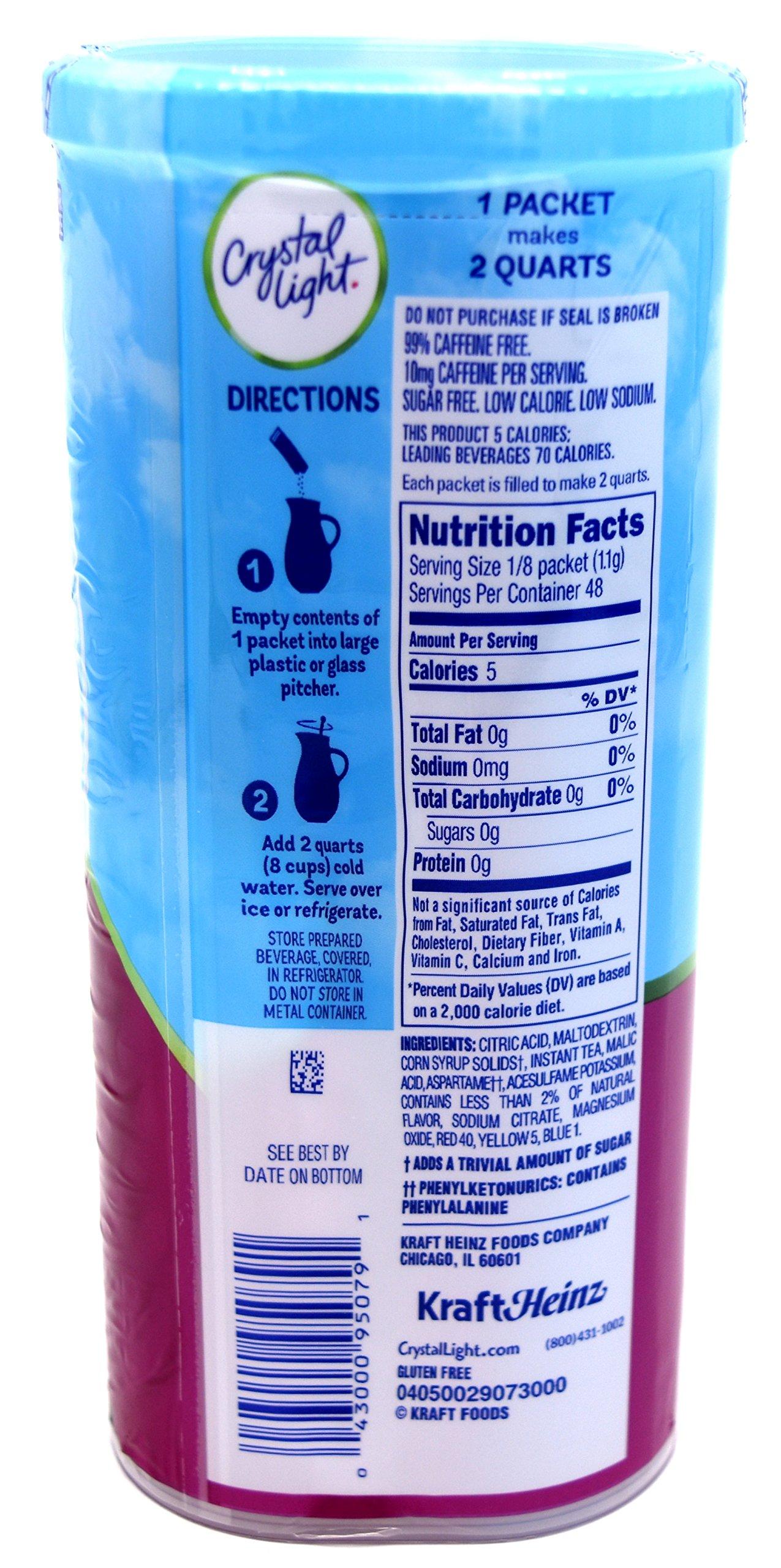 Crystal Light Crystal Light Raspberry Iced Tea Drink Mix, 12-Quart 1.6-Ounce Canister (Pack Of 7)