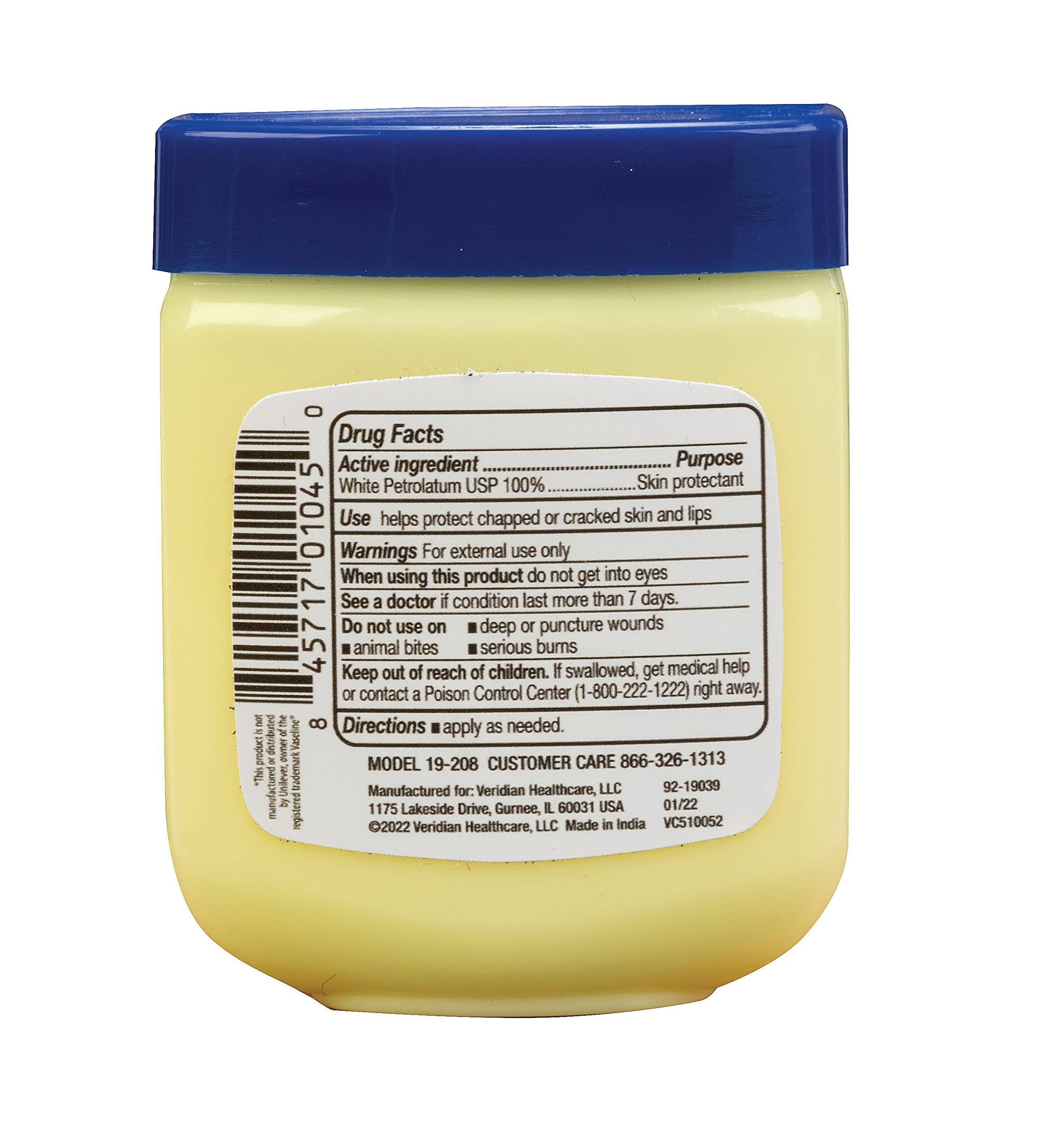 Thera Care Thera Care Petroleum Jelly Skin Protectant | Ideal for Dry, Itchy, Sensitive Skin | Provides Dry Skin Relief | Protects Minor Cuts, Scrapes & Burns | 4 oz.