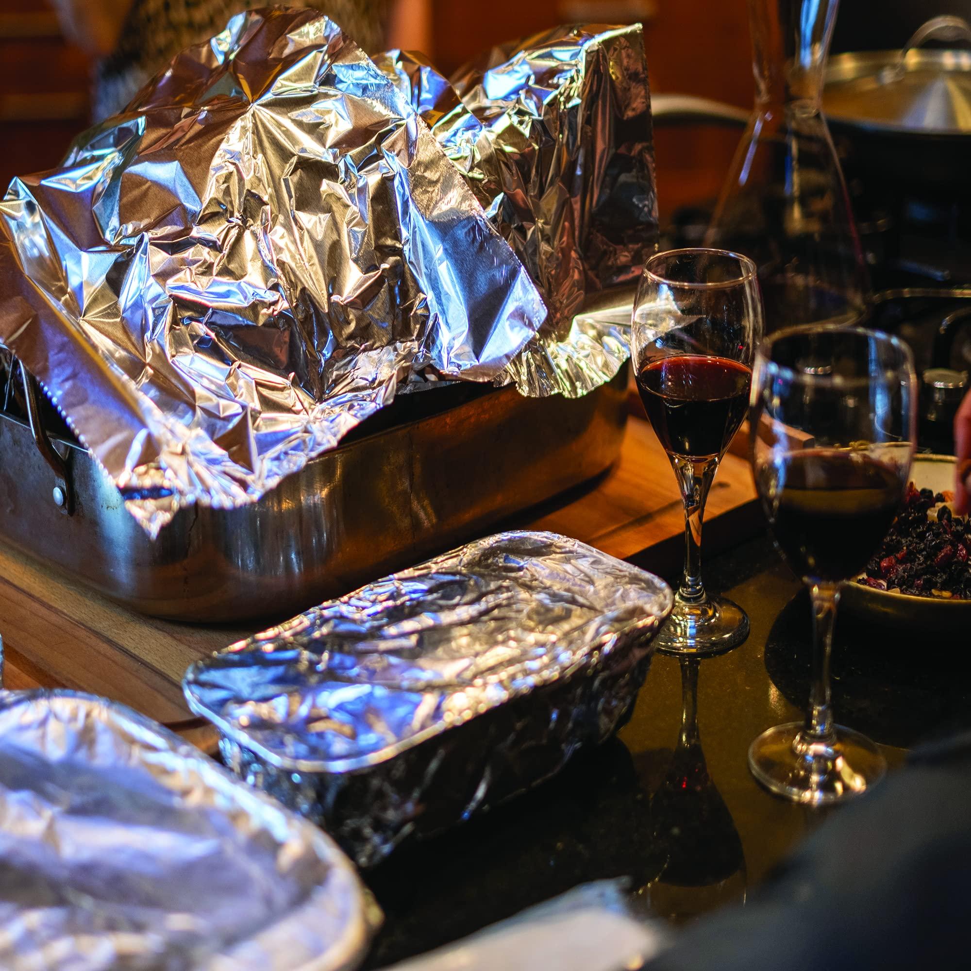 Crystal by crystalware Crystal by crystalware Aluminum Foil Sheets - Precut Foil Sheets - Pop Up Foil Sheets for Storing, Cooking Food - Premium Aluminum Foil Wraps - Single Foil Sheets 12 x 10.75 - 500 Sheets, Silver