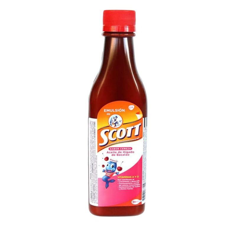 Generic Emulsin de Scott 3 Pack Combo Cod Liver Oil (Traditional, Cherry, Tropical Fruit Flavors) - 180ml Each