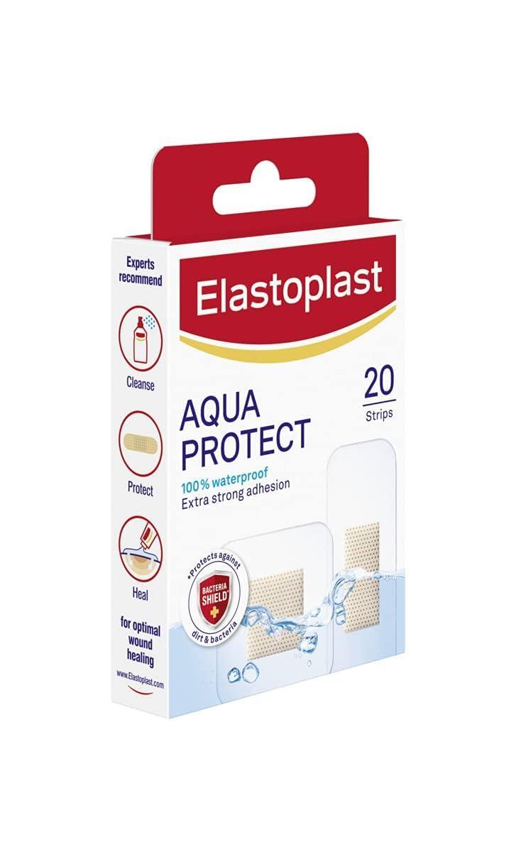 Elastoplast Elastoplast Aqua Protect Plasters 100% Waterproof (20), Waterproof Plasters Ideal for Washing, Showering, Bathing and Swimming Plasters Waterproof
