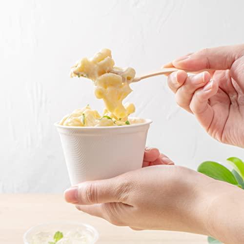 Restaurantware Restaurantware Pulp Tek 5 Ounce Earth-Friendly Coffee Cups, 100 Disposable Party Cups - For Hot Or Cold Drinks, Microwavable, White Bagasse Sustainable Cups, Made From Sugarcane, Freezable