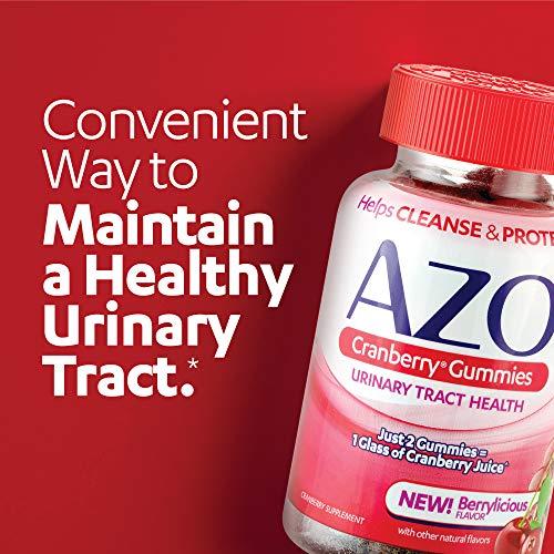 AZO AZO Urinary Tract Health Gummies Bundle - D-Mannose 2000mg Citrus 40 Count and Cranberry 72 Count