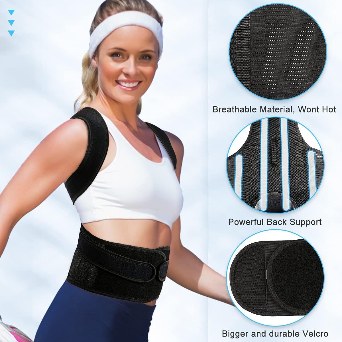 PAZAPO Posture Corrector for Men&Women - Back Brace for Lumbar Support and Upright - Breathable Back Straightener Back Corrector Posture Improve and Neck, Back, Shoulder Pain Relieve (Small(24-29 Inches))
