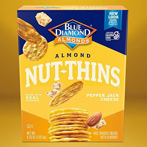 Blue Diamond Almonds Blue Diamond Almond Nut Thins Cracker Crisps, Pepper Jack Cheese, 4.25 Ounce