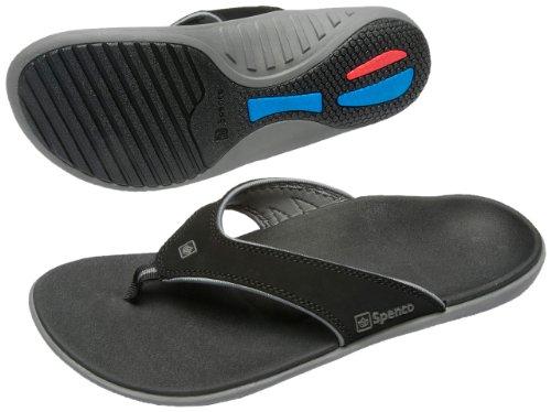 Spenco Polysorb Total Support Yumi Sandals, Black/Pewter, Men's 9 image-1