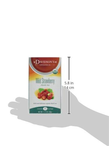 Davidson\'s Tea Davidson\'s Organics, Wild Strawberry, 25-count Tea Bags, Pack of 6