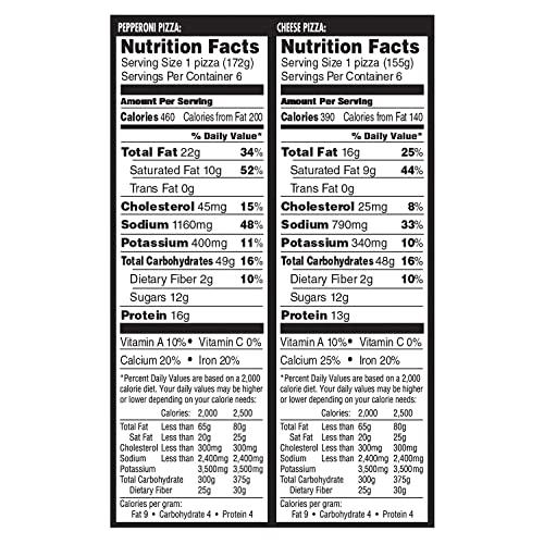 Ready Set Gourmet Red Baron Singles Deep Dish Pizza Variety Pack - Four Cheese Pizzas and Pepperoni Pizzas - 6 Flavors Each - 2 Pack (12 x 5.60 oz Each) - Ready Set Gourmet Donate a Meal Program