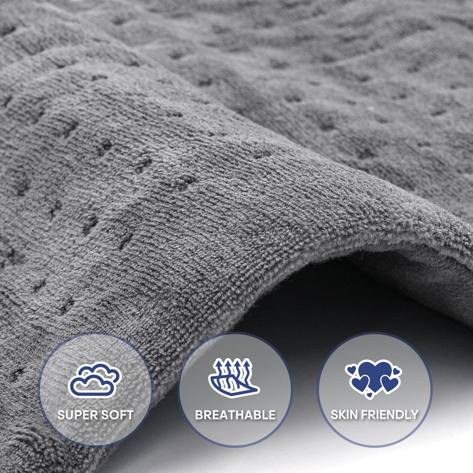 SFIHOME SFIHOME Electric Heating Pad for Shoulders and Back Pain Relief, 20" x 24" Soft Warm Electric Pad for Women, Men, Small Washable Heat Pad with Timer & 6 Heat Setting, Over-Heat Protection, Grey