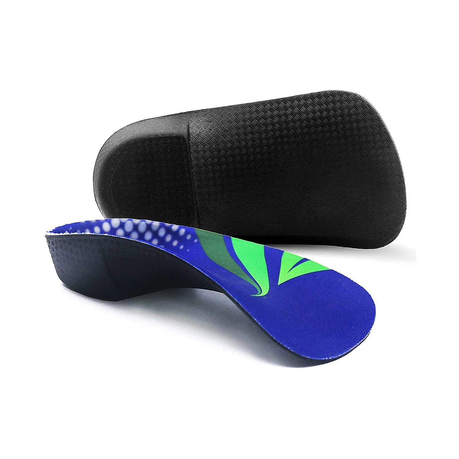 ActFun Over Pronation Insoles, 3/4 Length High Arch Support Insoles Orthotic Inserts, Plantar Fasciitis, Flat Feet, Heel Pain, Relief Shoe Inserts for Men and Women Running Sports, S