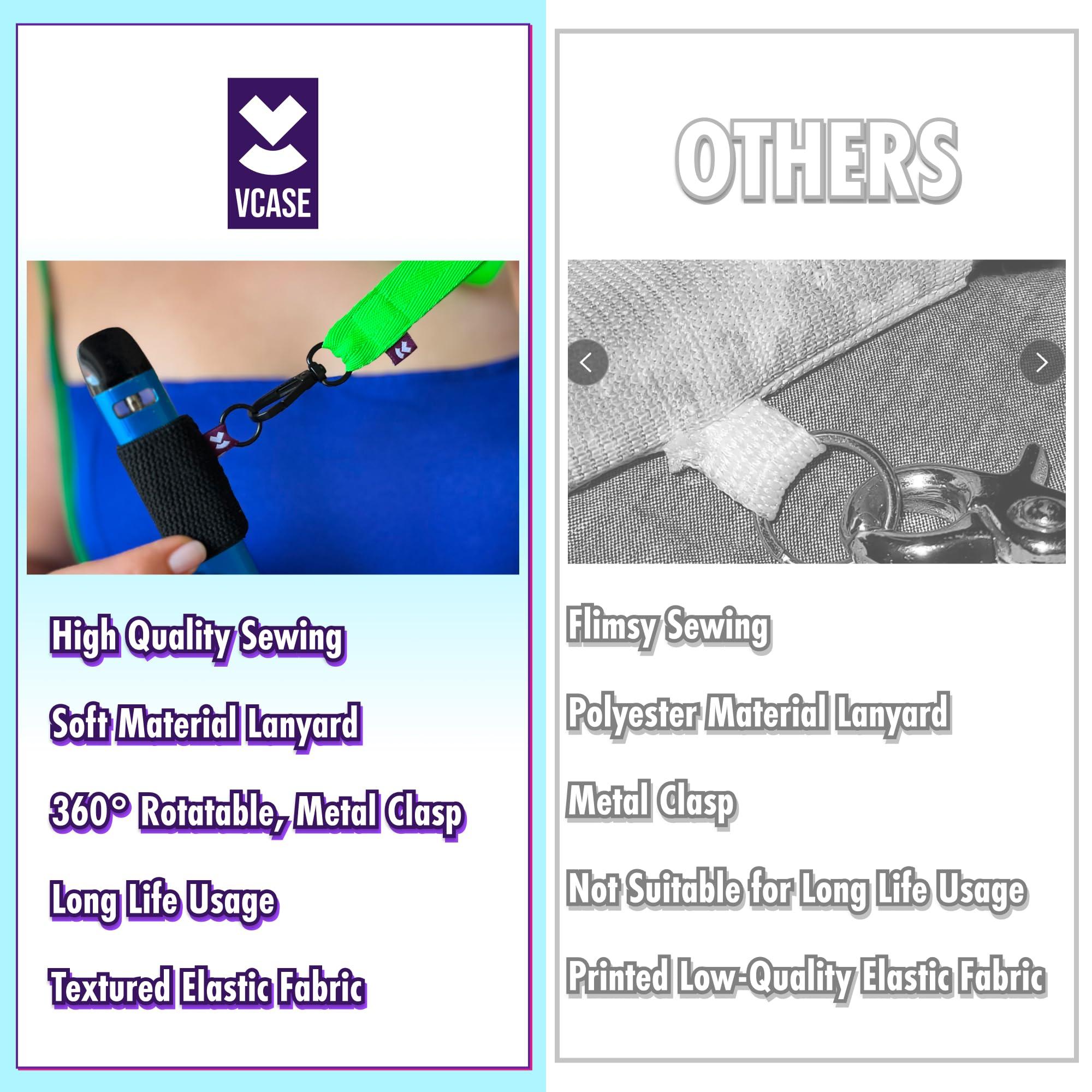 VCase VCase Vape Holder, Perfect Fit, Lanyard and Wristband, High-Strength Elastic Holder, 1 Pcs Elastic Holder (Lanyard & Wristband, Checkered, Small)