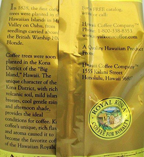ROYAL KONA COFFEE FOR ROYALTY Royal Kona Whole Bean Coffee, 100% Kona, 7-Ounce Bag