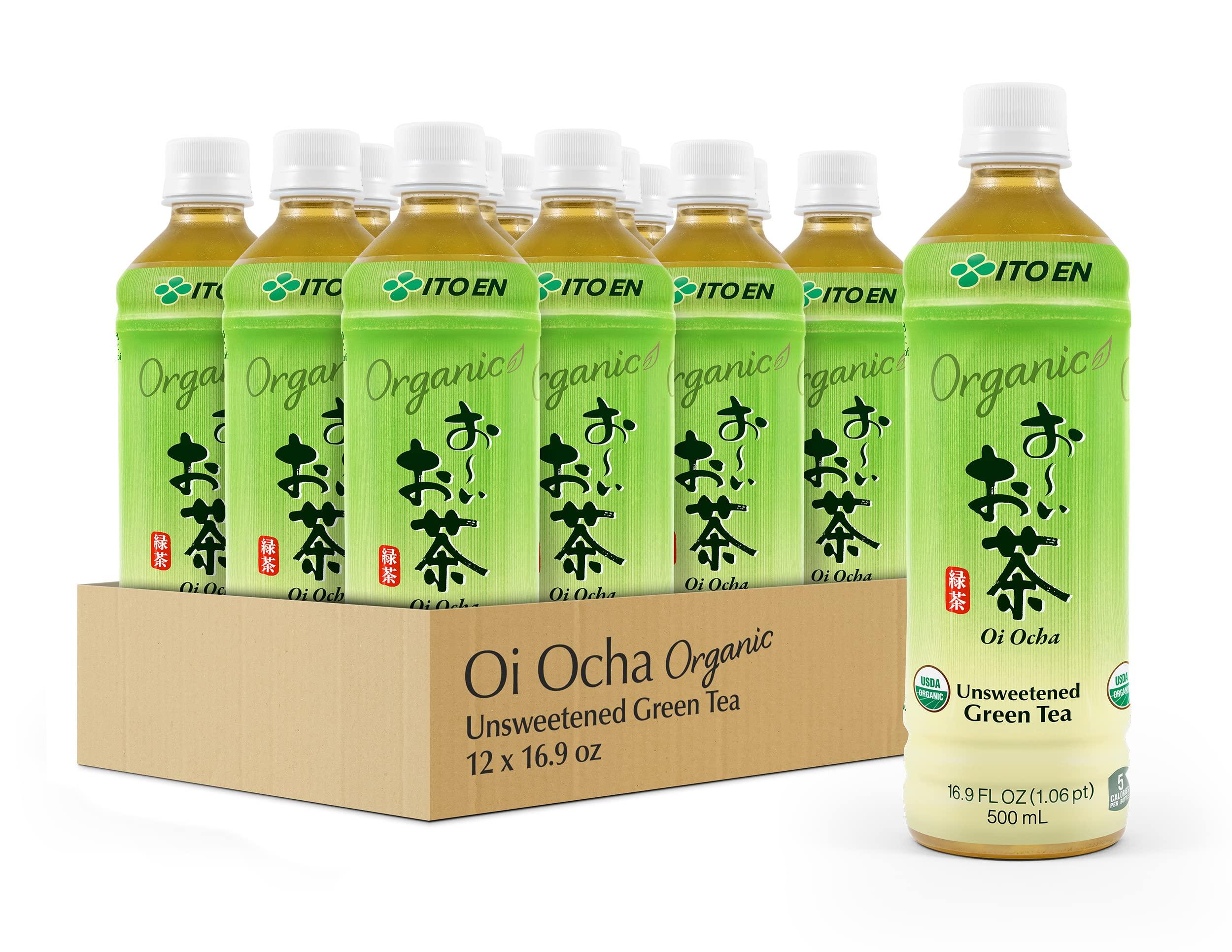 Ito En Ito En Organic Oi Ocha Unsweetened Green Tea, 16.9 Ounce (Pack of 12), Zero Calories