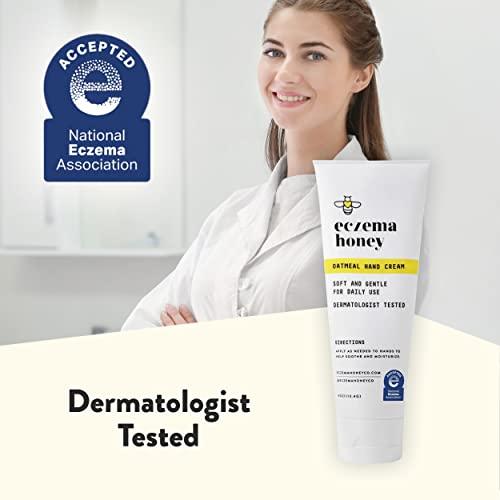 ECZEMA HONEY ECZEMA HONEY Oatmeal Hand Cream - Natural Hand & Body Lotion for Eczema Rash Relief - Eczema Cream for Dry, Itchy, Sensitive, & Irritable Skin (4 Oz)
