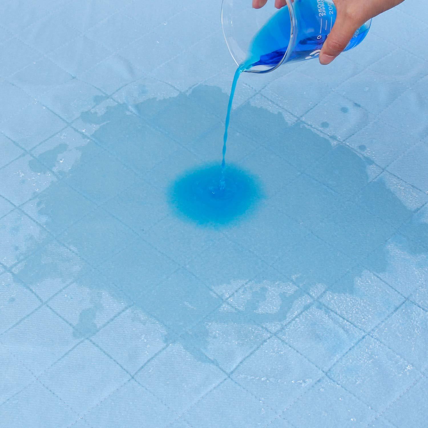 SPRINGSPIRIT Hospital Bed Pads 34\'\' x 76\'\' 4 Pack, Waterproof Pee Pads, Washable Bed Wetting Incontinence Chuck Pads for Kids, Elderly Seniors, Blue