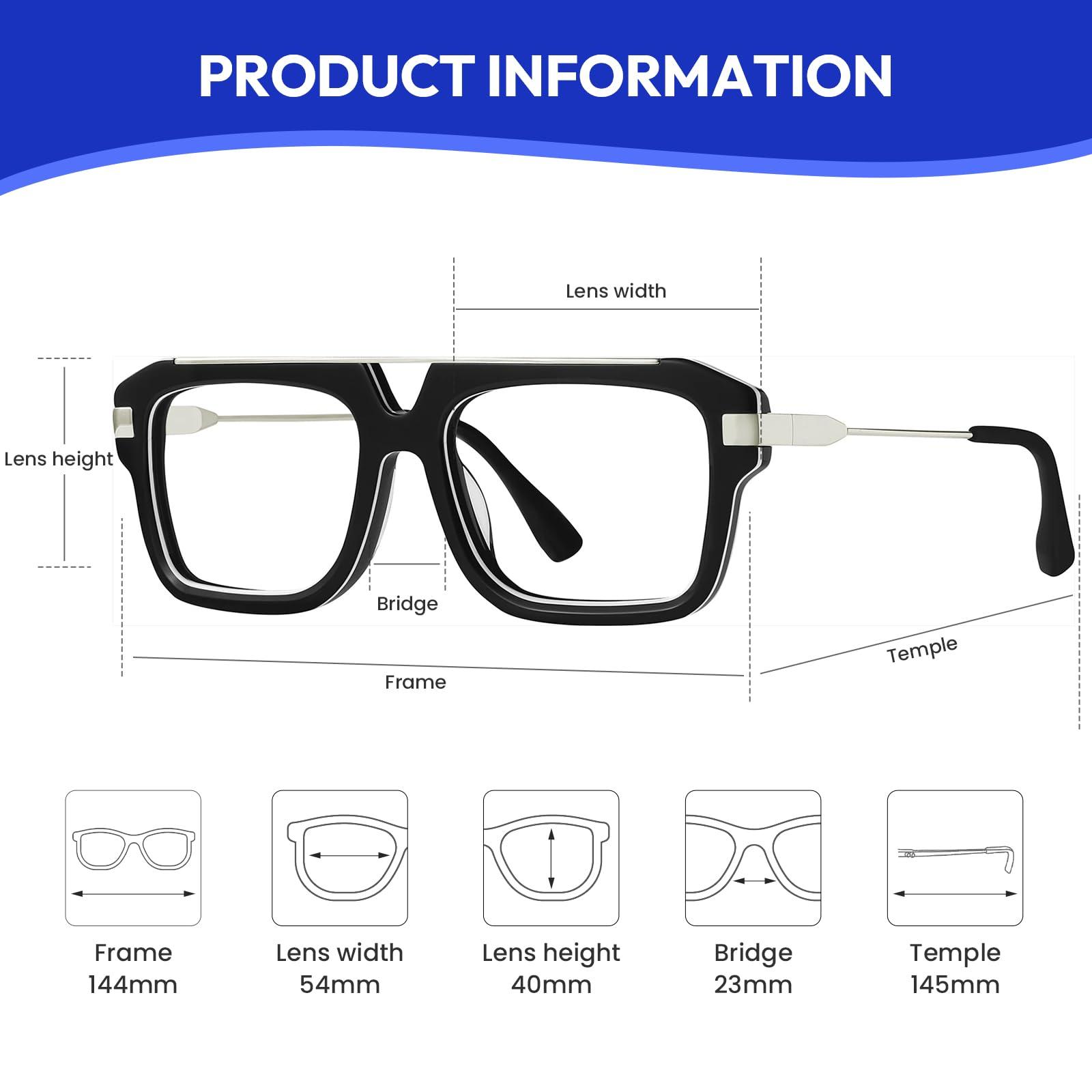 FYTOO FYTOO Modern Aviator Glasses Blue Light Blocking Reading Glasses for Women Men, Anti Glare/Eyestrain Computer Readers, 2.75 Computer Eyeglasses Readers