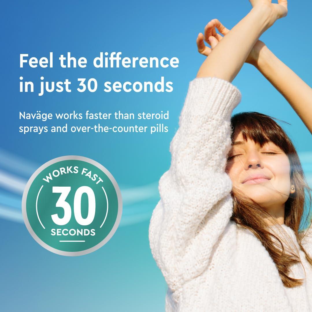 Navage Navage Travel Bundle Nasal Irrigation System - Saline Nasal Rinse Kit with 1 Nose Cleaner, 20 Salt Pods and Paisley Travel Bag