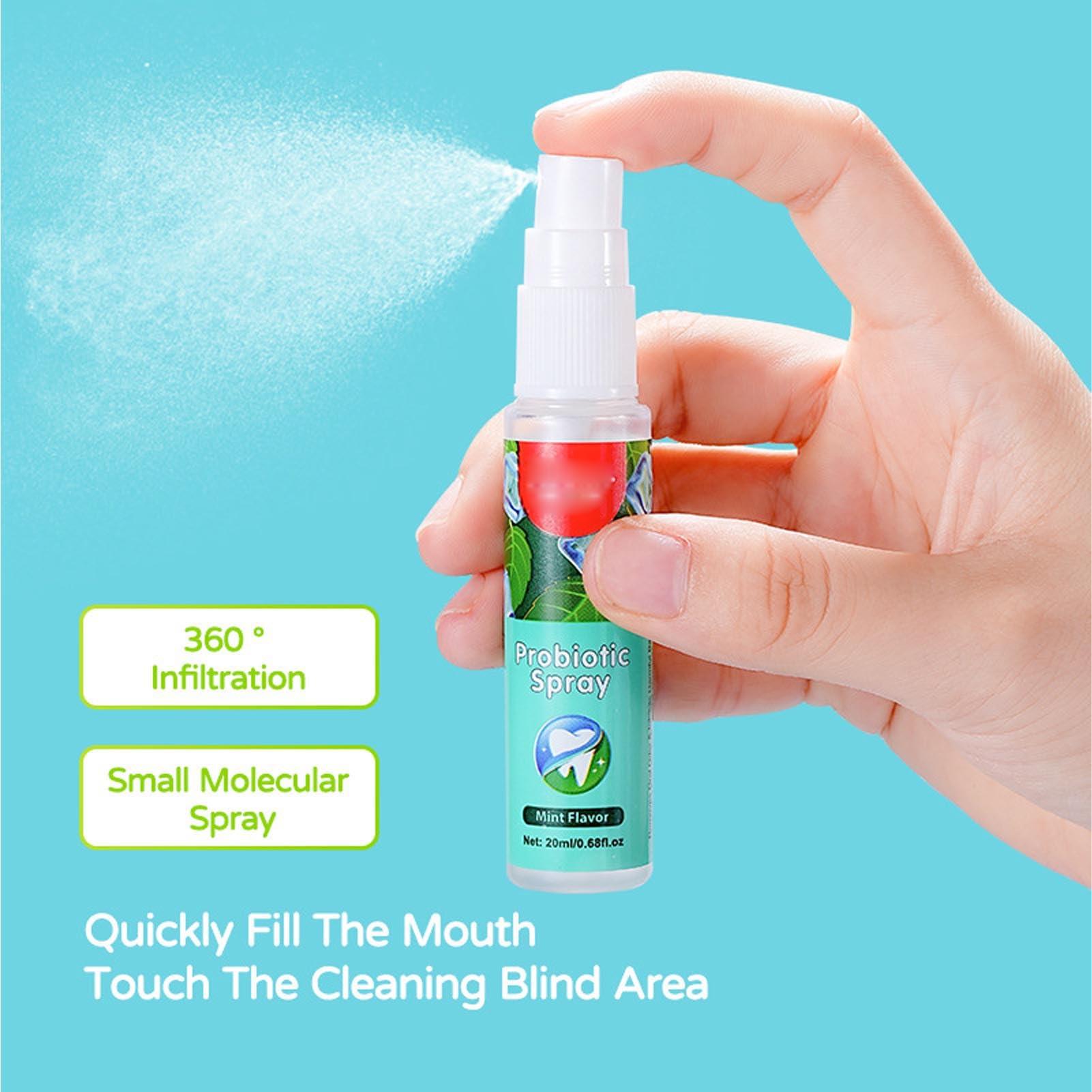 YUSHANCHENG Mouth Spray Oral Spray Bad Breath Treatment Relieve Dry Mouth Long Lasting Mint Freshener 20ml Pocket Size