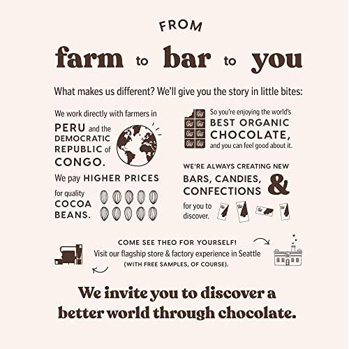 THEO Theo Chocolate Sea Salt Organic Dark Chocolate Bar, 70% Cacao, 12 Pack | Vegan, Fair Trade