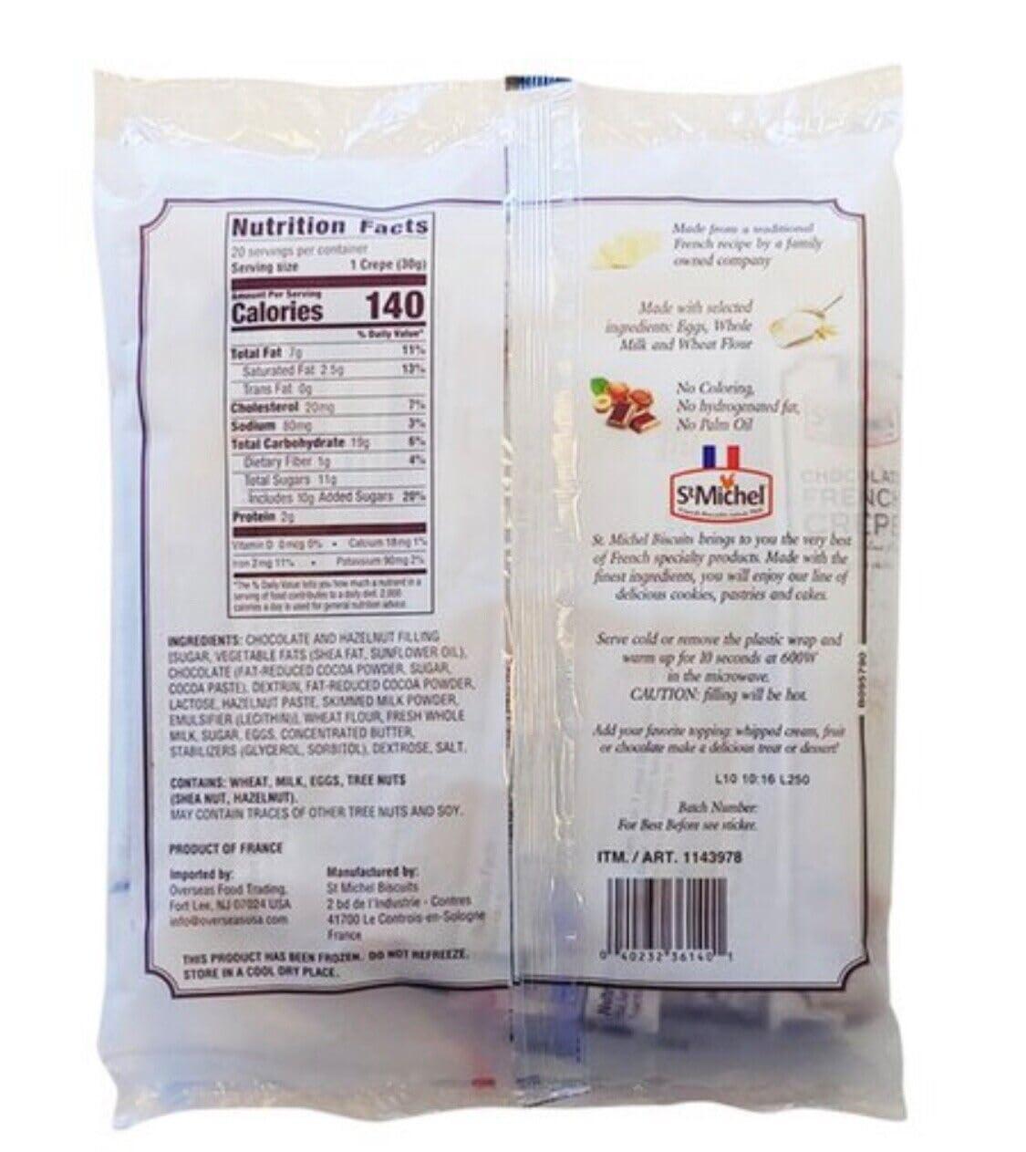 Generic St Michel Le Chef Patissier Hazelnut Chocolate French Crepes ~ 20 ct ~ 21.2 oz bag (Pack of 1)